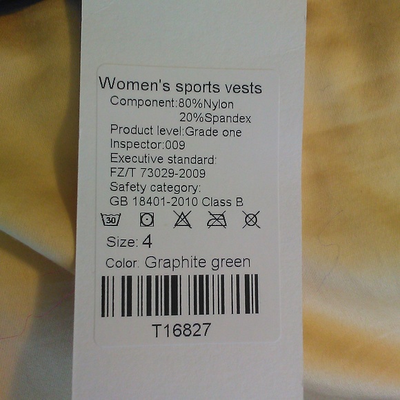 BNWT SPORTS VEST/ TOP LADIES SZ. 4 DARK BLUE BY NEW ATTITUDE  STRETCHY - Picture 3 of 6